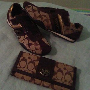 Coach shoes with wallet